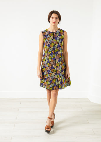 Triangle Sleeveless Dress in Multi - michael-dev