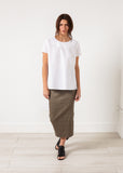 Pleat Back Blouse in White - michael-dev