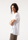 Pleat Back Blouse in White - michael-dev