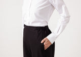 Wide Cropped Trouser in Black - michael-dev