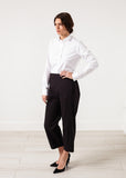 Wide Cropped Trouser in Black - michael-dev