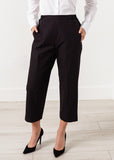 Wide Cropped Trouser in Black - michael-dev