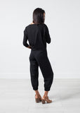 Boat Neck Top in Black - michael-dev