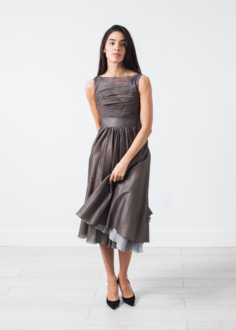Voile Dress in Grey Pearl - michael-dev
