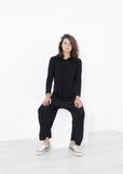 Knit Hooded Jumpsuit in Black - michael-dev