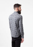 Western Arkansas Button-Up in Grey Floral - michael-dev