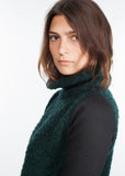 Boucle Turtle Neck in Green/Black - michael-dev