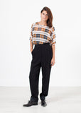 Contrast Cuff Pant in Black - michael-dev