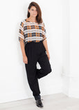 Contrast Cuff Pant in Black - michael-dev