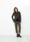 Sueded Cotton Pant in Khaki - michael-dev