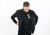 Broken Leather Bomber in Black - michael-dev