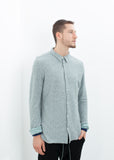 Kasuri Jersey Button-Up in Blue Grey - michael-dev