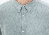 Kasuri Jersey Button-Up in Blue Grey - michael-dev