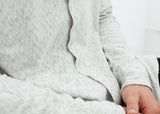 Kasuri Jersey Button-Up in Ivory/Black - michael-dev