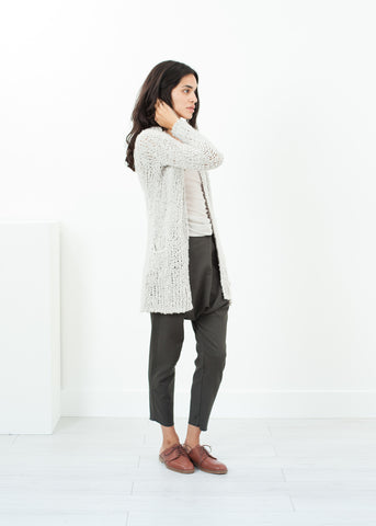 Bulk Stitch Cardigan in Cloud - michael-dev