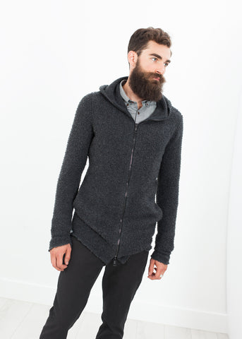 Pill Zip Sweater in Anthracite - michael-dev
