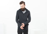 Pill Zip Sweater in Anthracite - michael-dev