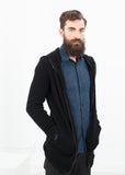 Pill Zip Sweater in Black - michael-dev