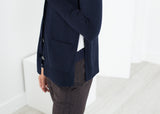 Square Cardigan in Navy - michael-dev