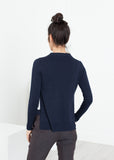 Square Cardigan in Navy - michael-dev