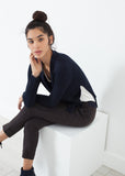 Square Cardigan in Navy - michael-dev