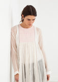 Pink Bib Dress in White - michael-dev