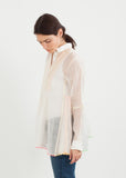 Sheer Rainbow Blouse in White - michael-dev