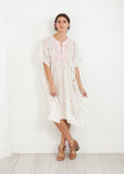 Floral Tent Dress in White - michael-dev