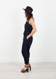 Sleeveless Jumpsuit in Navy - michael-dev