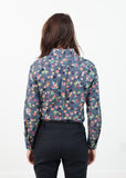 Long Sleeve Blouse in Black/Floral - michael-dev