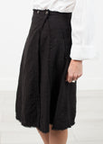 Wrap Snap Skirt in Black - michael-dev