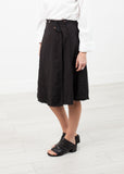 Wrap Snap Skirt in Black - michael-dev