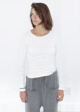 Stretch Tee in Milk - michael-dev