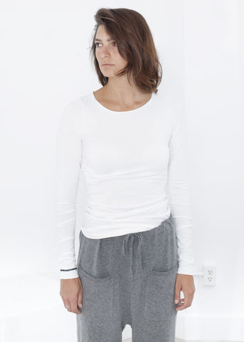 Stretch Tee in Milk - michael-dev