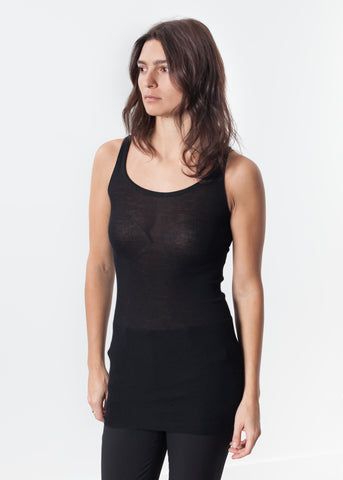 Easy Ribbed Tank in Black - michael-dev