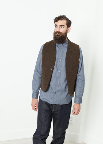 Kobe Vest in Brown - michael-dev