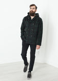 Double Breasted Hoodie in Forest Plaid - michael-dev