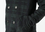Double Breasted Hoodie in Forest Plaid - michael-dev