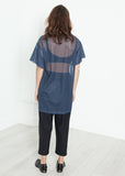 Mesh Over Tee in Navy - michael-dev