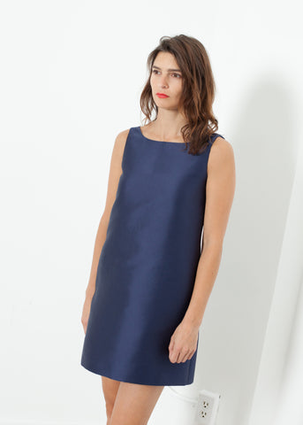 A-Line Mini Dress in Blue - michael-dev
