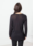 Laurier Tee in Black/Navy - michael-dev