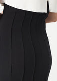 Layered Contrast Dress in Cream/Black - michael-dev