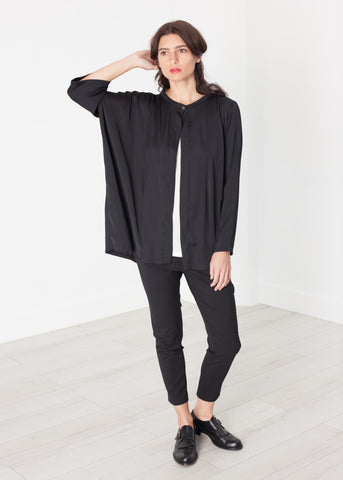 Unbalanced Cardigan in Black - michael-dev