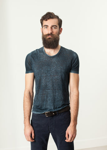 Melange T-Shirt in Navy/Black - michael-dev