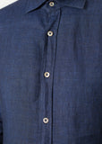 Button Up Shirt in Navy - michael-dev