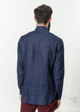 Button Up Shirt in Navy - michael-dev