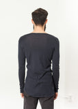 Cotton Henley in Blue Grey - michael-dev