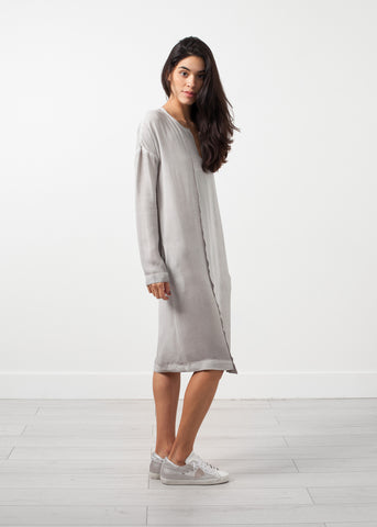 Long Sleeve Silk Dress - michael-dev
