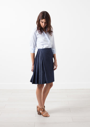 Side Pleat Skirt - michael-dev