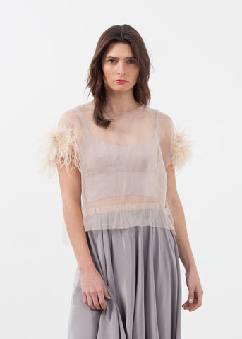 Organza Feather Top - michael-dev